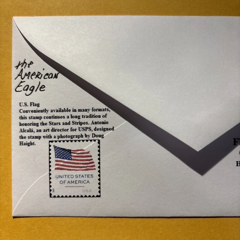 2025 US Flag Forever Stamp C109 American Eagle & US Flag FDC/OOAK - Image 4 of 4
