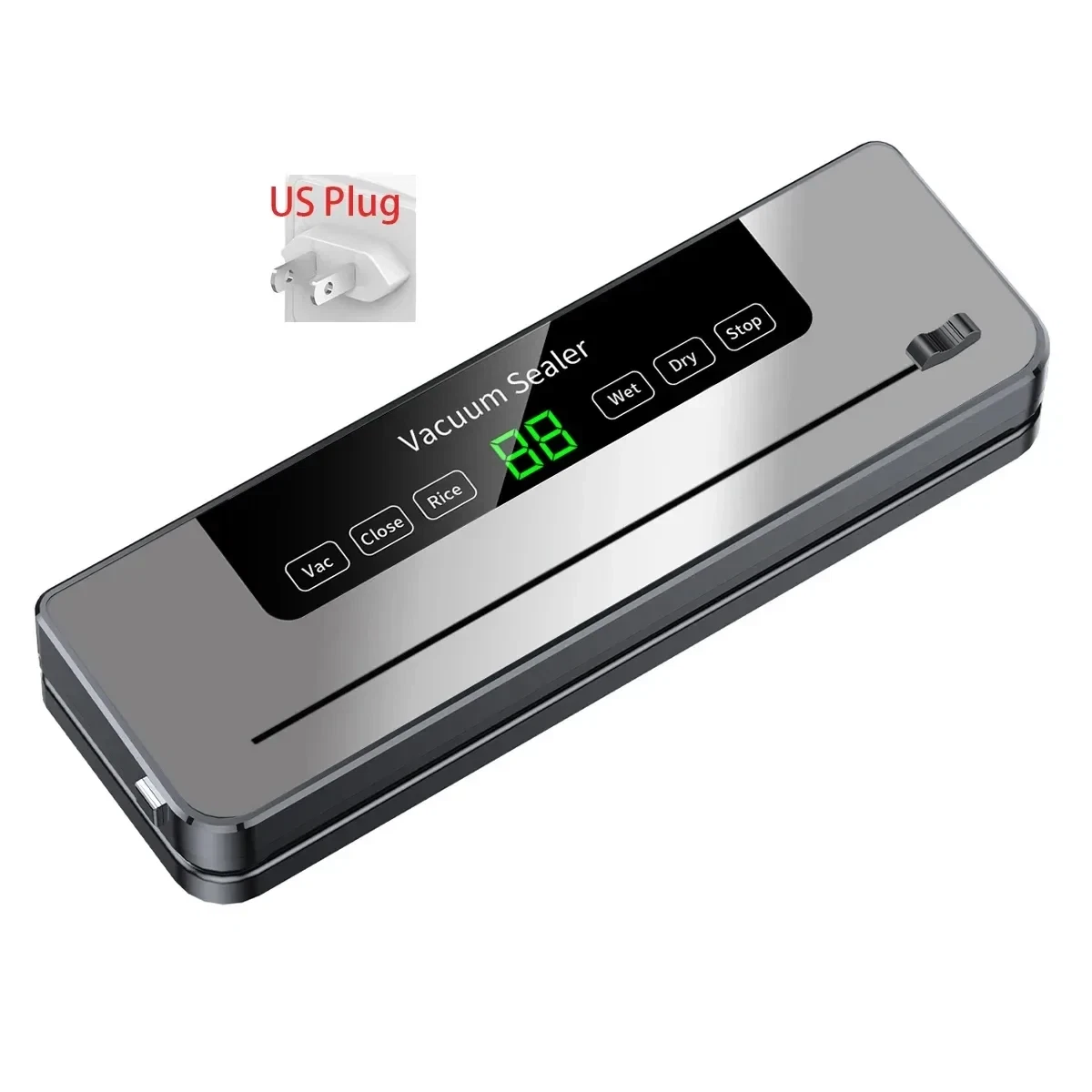 Vacuum Sealer Machine for Food Storage, Dry & Wet Modes, Touch Control with Buil