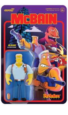 The Simpsons McBain Rainier Wolfcastle 3 3/4 Inch ReAction 10cm Figur Super7