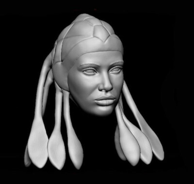 Adi Gallia Star Wars 1:12 scale custom unpainted Head 6'' Action Figure
