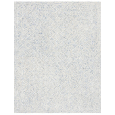 SAFAVIEH Micro-Loop MLP538M Handmade Blue / Ivory Rug