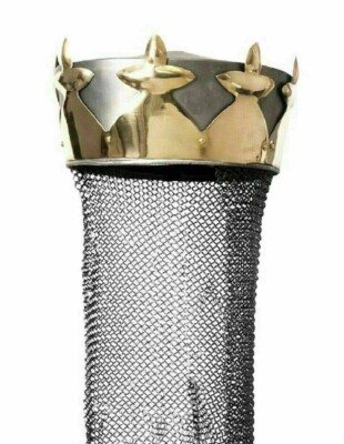 Monty Python King Arthur Helmet with Av entail, Chain Mail Helmet