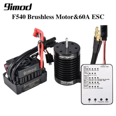 9imod F540 4370KV Bürstenloser Motor / 60A ESC / Programmkarte Für 1/10 RC Car