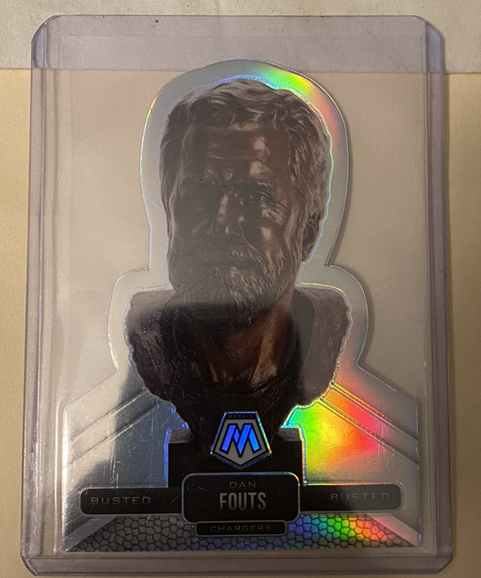 2021 Mosaic Dan Fouts Busted SSP Case Hit Rare Chargers