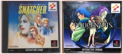 SNATCHER & POLICENAUTS 2games set Hideo Kojima PlayStation1 PS1 used ''very good''