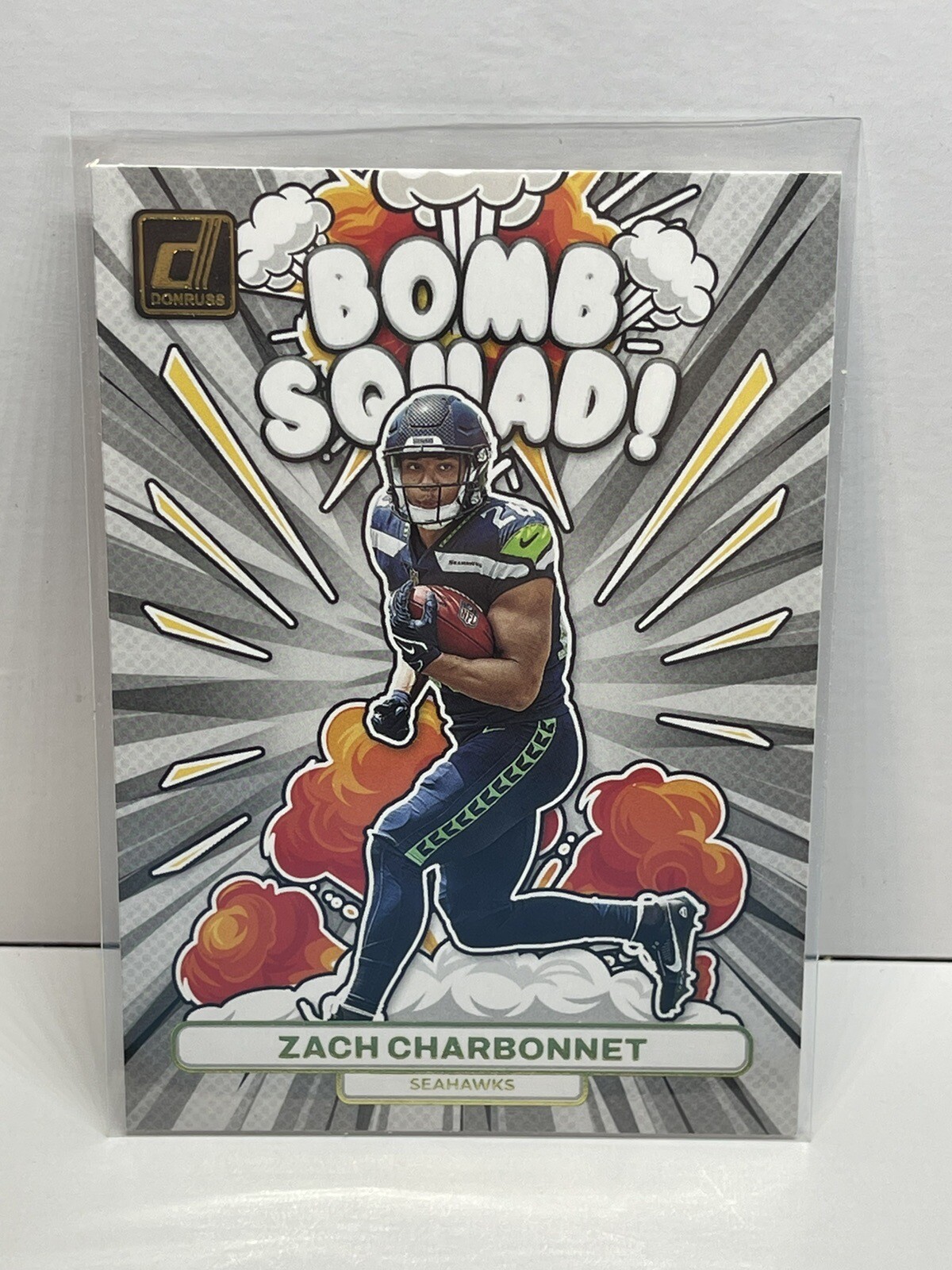 2023 Donruss Zach Charbonnet Bomb Squad! Rookie RC #BS-30 Seahawks