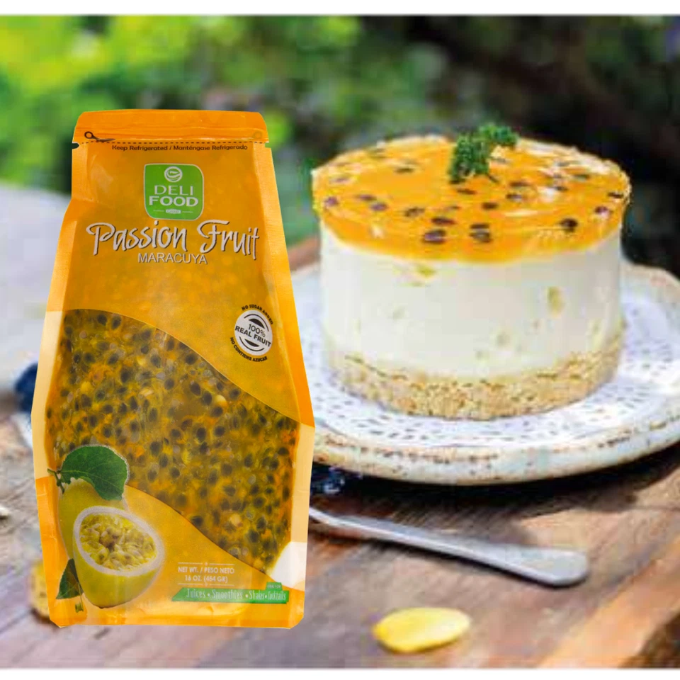 Passion Fruit Pulp Natural Maracuya Puree for Smoothies & Desserts No Sugar - Image 3 of 4