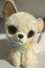 Ty Beanie Boos Boo Plush Chewey The Chihuahua 6" Rainbow Collar Dog Tagged- NEW