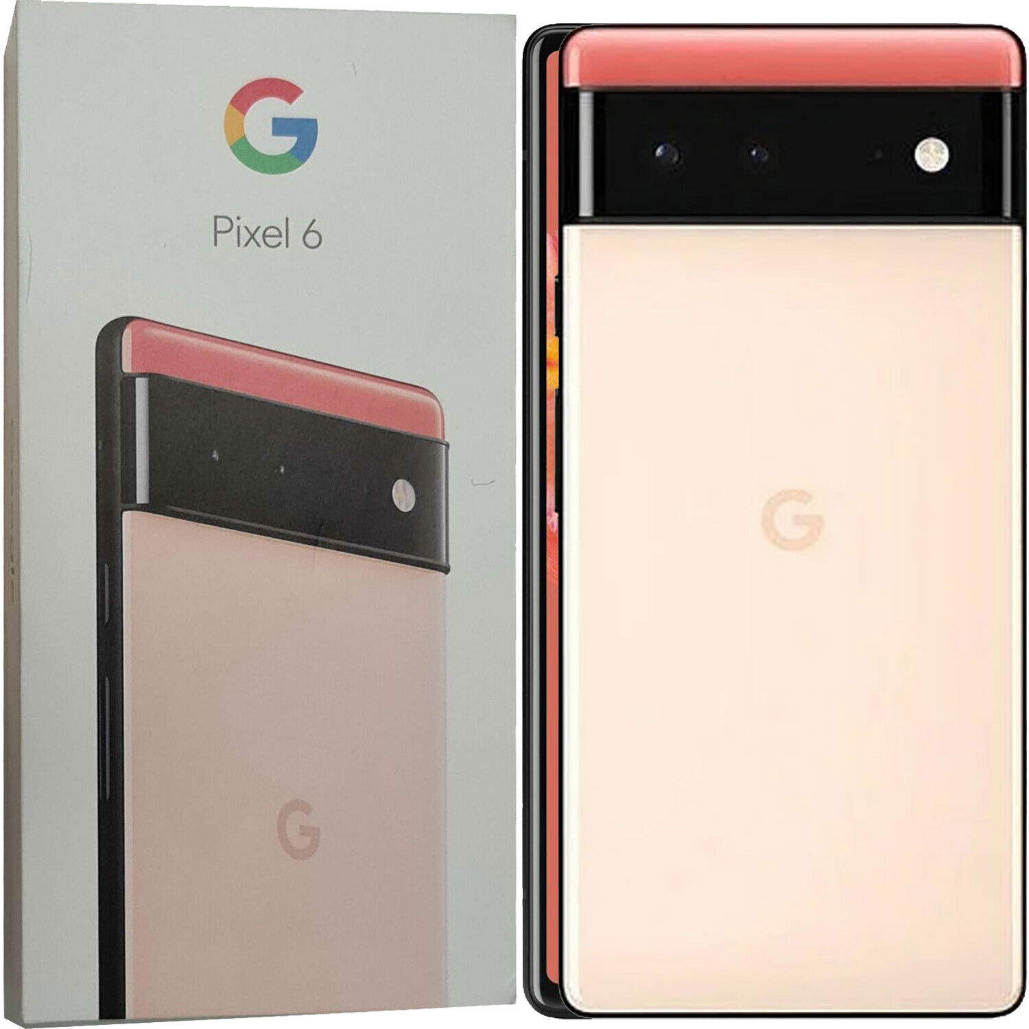 The Price of New Google Pixel 6 Dual Sim 128GB + 8GB Kinda Coral Factory Unlocked 5G GSM | Google Pixel Phone