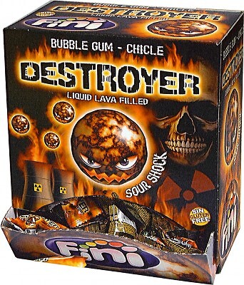 (14,98 /1kg) Fini Destroyer Kaugummikugeln, Bubble Gum 200 Stück