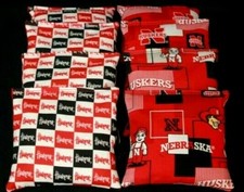 NEBRASKA CORNHUSKERS 8 ACA CORNHOLE BEAN BAGS GAME Top Quality Handmade NEW