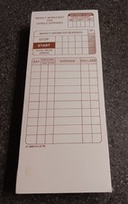 Rare Vintage Veichle Expenses Weekly Workshee...