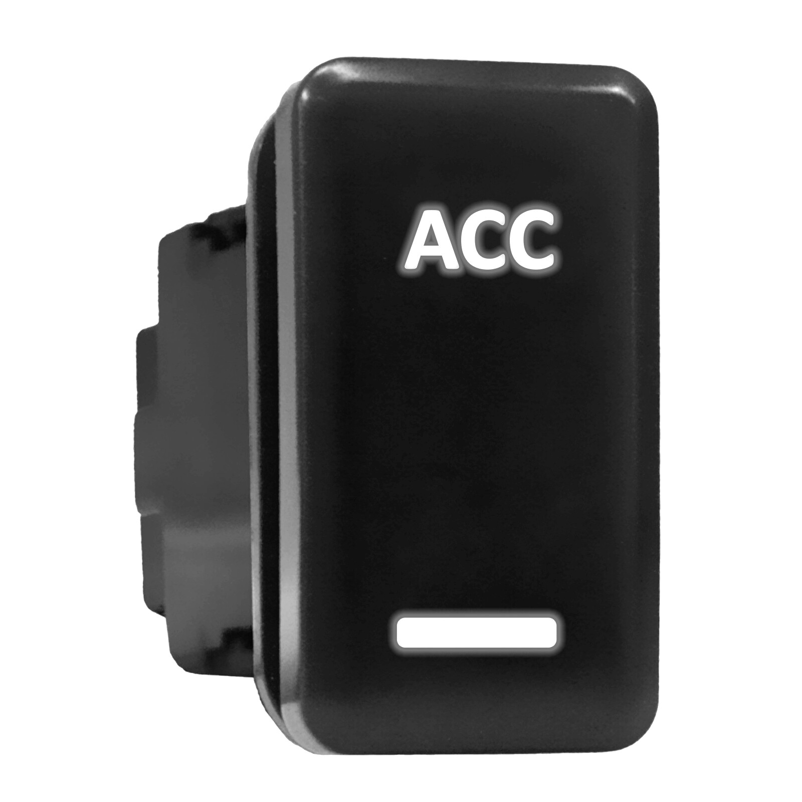 Toyota ACC White LED Backlit Tall Push Button Switch 1.54x0.83 Inches