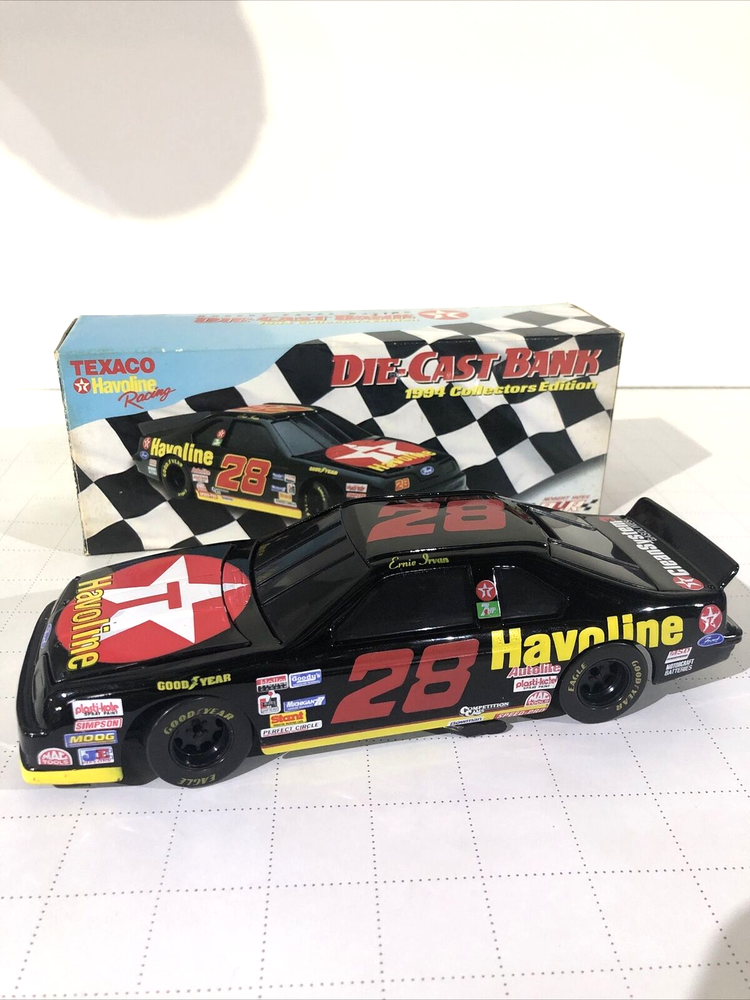 Texaco Havoline Racing #28 Die-Cast Bank 1994 Collectors Edition,Pre-Owned,1994