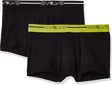Evolve Men'S Cotton Stretch No Show Trunk Underwear Multipack