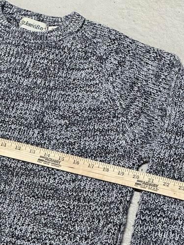 Vintage St Johns Bay Sweater Men’s Medium Gray Pullover Made In Hong Kong - Picture 3 of 5