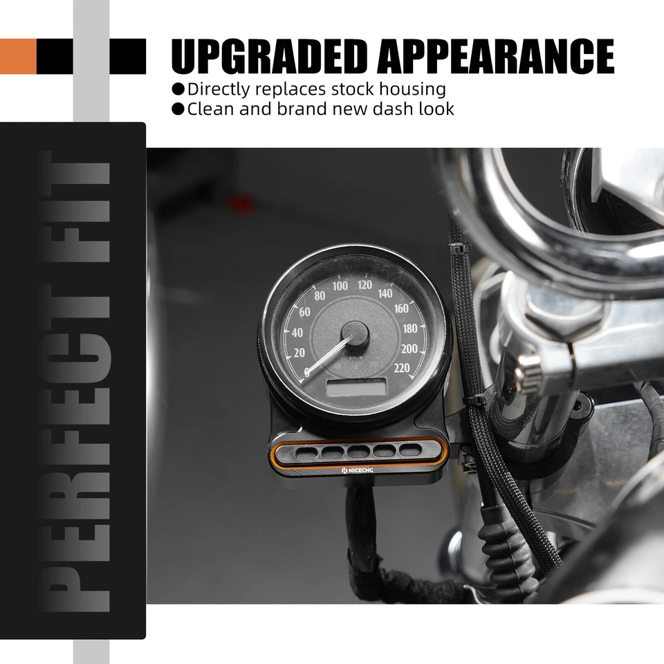 NICECNC Speedometer Relocation Kit For Harley Iron 883 Hard Candy Custom XL883N - Image 3 of 4