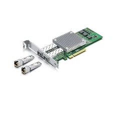 10Gb SFP+ PCI-E Network Card NIC, with 2 Pack 10GBase-T SFP+ Module, Dual SFP...
