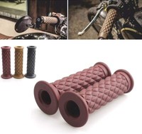 "Motorrad Griffe Braun FüR 7/8\" 22Mm Lenker Offen Griffgummi Scooter Chopper Atv"