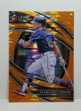 2020 Panini Select Francisco Lindor SSP/13 ORANGE PULSAR PRIZM PREMIER REFRACTOR