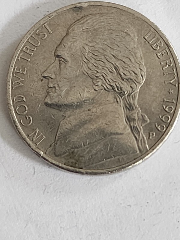 1999 p Jefferson Nickel - Full Steps ,Check  Photos 