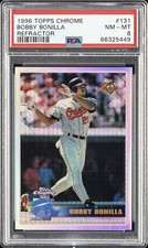 1996 TOPPS CHROME REFRACTOR #131 BOBBY BONILLA PSA 8