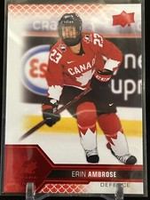 ERIN AMBROSE 2022 UPPER DECK TEAM CANADA WOMEN HOCKEY #53 Red Foil