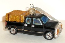 2015 OLD WORLD CHRISTMAS - RANCH TRUCK - BLOWN GLASS ORNAMENT NEW W/TAG 46057