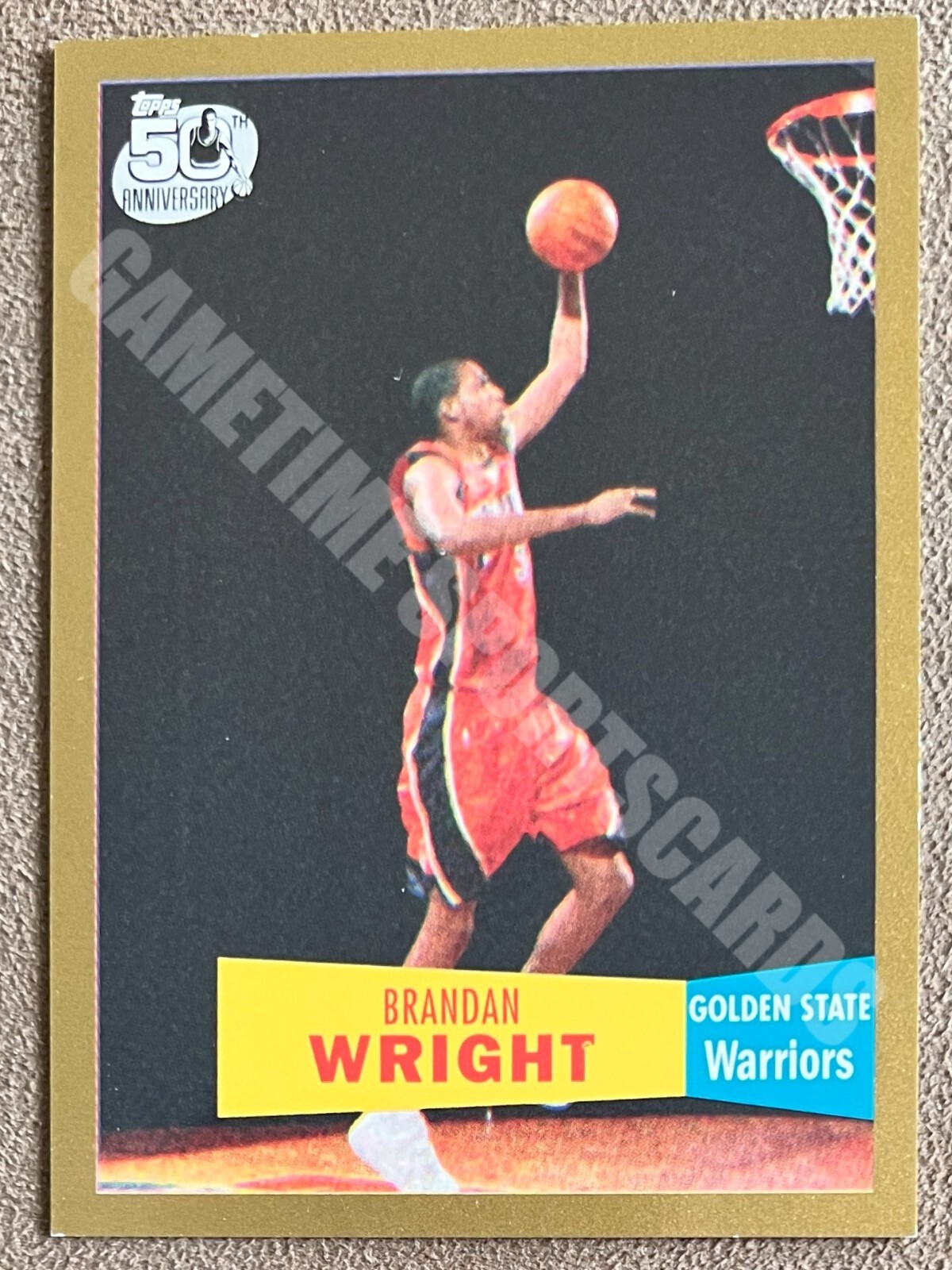Brandan Wright 2007-08 Topps 1957-58 Variations Gold #118 /2007 Numbered NBA