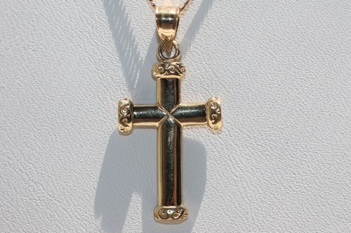 10K Solid Yellow Gold Christ Cross 