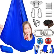 Sensory Swing for Kids Adults 300lbs Therapy Cuddle Hammock 360 Swivel Kit