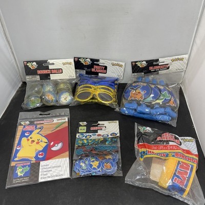 Pokemon Party Pack: Invites, Confetti, Streamers & More! Lot of 6 See Descrip