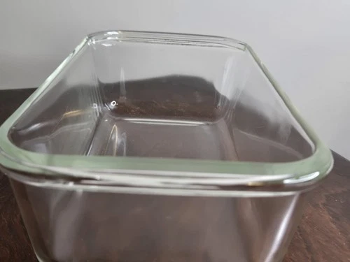 VINTAGE PYREX CLEAR GLASS 2 QT LOAF PAN OVENWARE 215-B