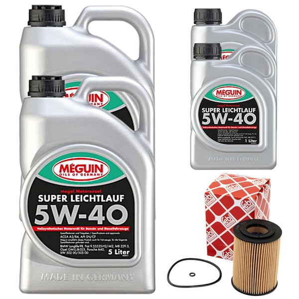 MotoröL Set SAE 5W-40 Vollsynth Meguin 12 Liter + ÖLfilter FüR Mercedes Sprinter-image