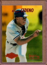 1995 SELECT CERTIFIED ROGER CEDENO ROOKIE MIRROR GOLD #93