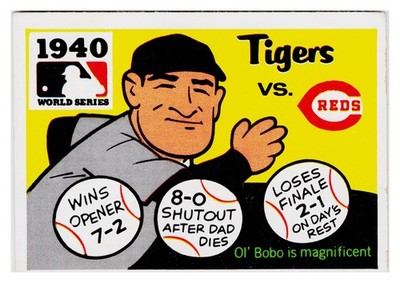 1940 Tigers vs. Reds Bobo Newsom 1971 Fleer World Series (Black Backs) #38 NM