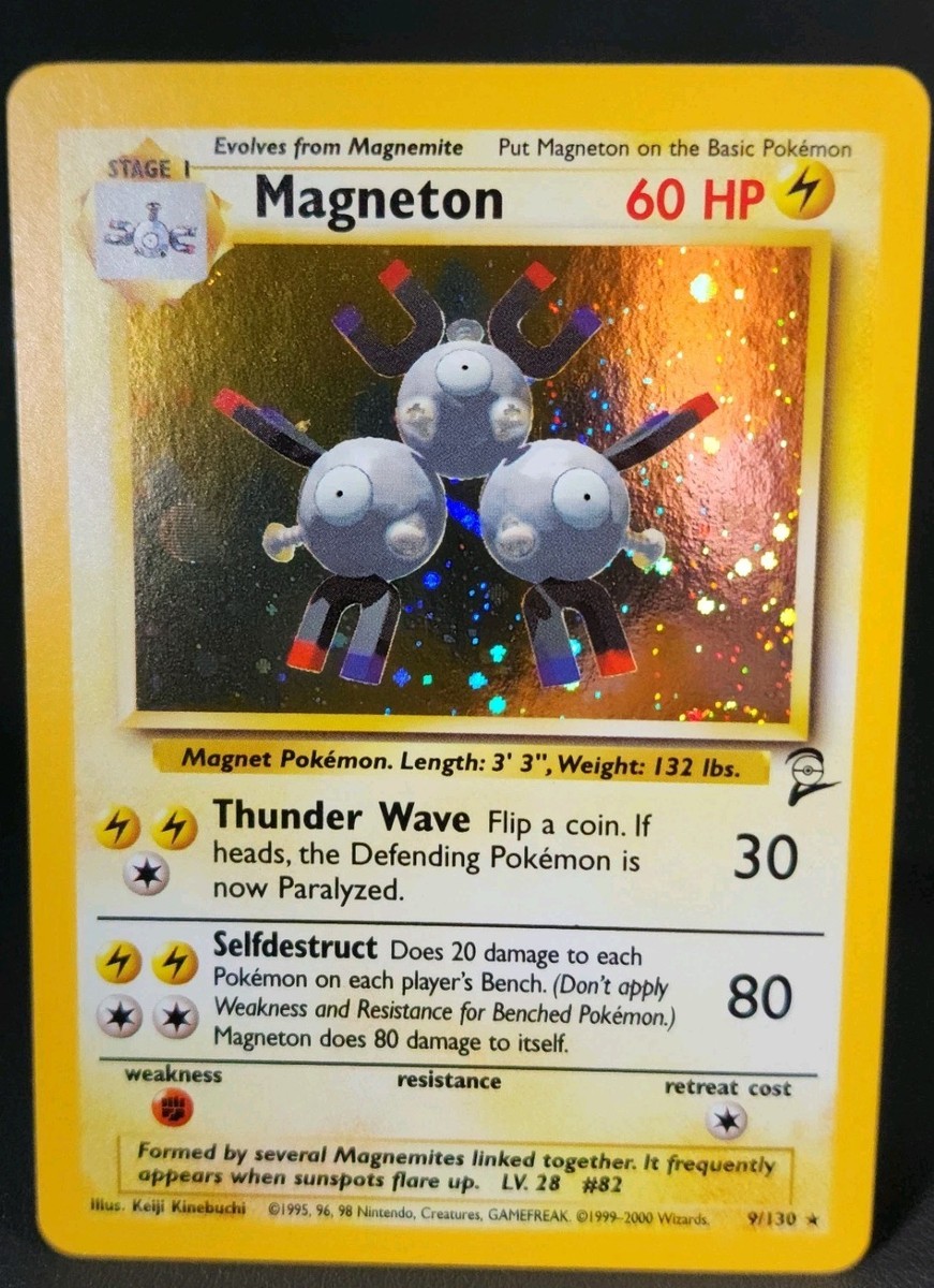 magneton holographic card Magneton Holographic Pokemon Card Base Set 2 NM