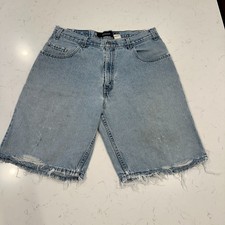 Vintage Levis Silver Tab Jean Shorts 36 Loose Made in USA Baggy Denim 90s Y2K