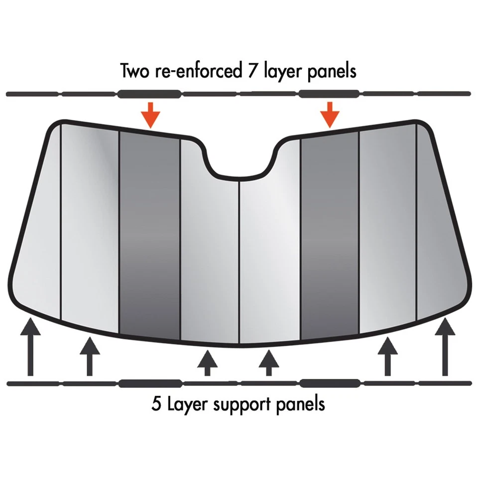 Para-brisa Intro-Tech SunShade-SnowShade MD-29-P ajuste personalizado TCP - Imagem 3 de 4