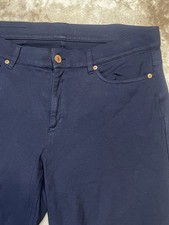 Escada Sport Womens Linda Slim Pants Size DE 40 US 10 32x29 Navy Blue Stretch