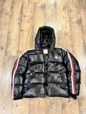 Moncler Women's Black Hooded Puffer Down Jacket Size 3 Full Zip MISSING A ZIPPER