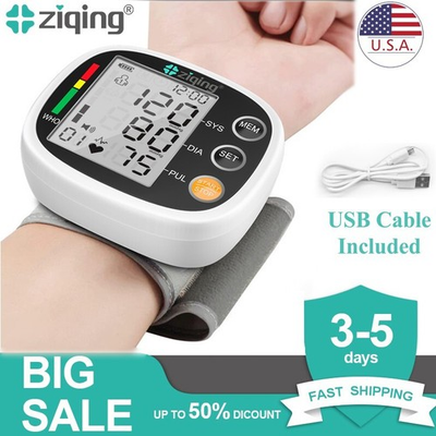#ad Automatic Wrist Blood Pressure Monitor BP Cuff Voice Machine Tester with Memory $14.99