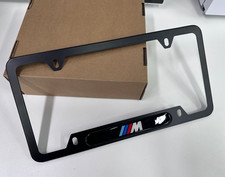 Fits Most Models Bmw M Black License Plate Frame - Chrome M Black 612in New 