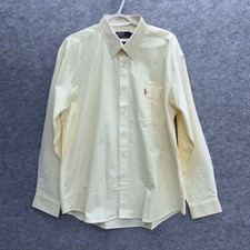 Polo Ralph Lauren Yarmouth Men's Oxford Button Down Shirt L, 100 Cotton, Yellow