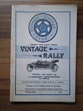 Donegal Vintage Rally Club 1987 Programme Irish Classic Car Interest
