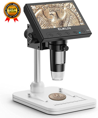 Microscope, LCD Digital Coin Microscope 1000X, Coin Magnifier with 8