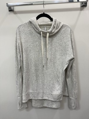 Z Supply Women s Gray Pullover Hoodie Drawstring Solid