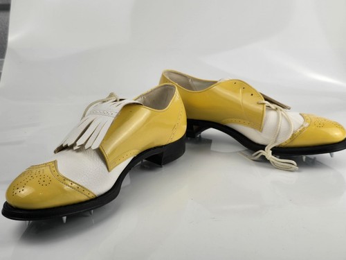 Gaymode Yellow / White Golf Shoes Coram Women's Wingtip Kiltie 7.5 AA Size 7