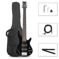 Glarry Electric GIB Bass Guitar 6 String Beginner School Band Basswood With Bag