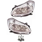 Halogen Headlight Set Right & Left H7 For Renault Clio III Including Bulbs